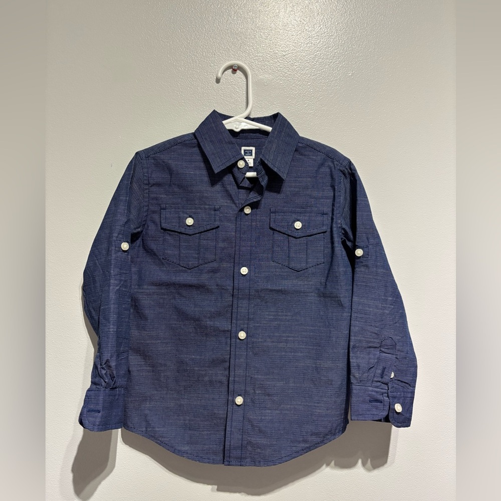 Janie and Jack Blue Pinstripe Button-Up